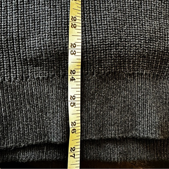 H&M Cotton Blend Textured Knit Crew Neck Sweater Size Large Charcoal Grey - Picture 5 of 7